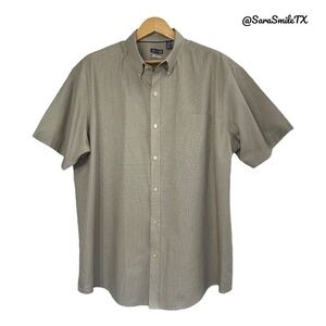VAN HEUSEN Classic Fit Plaid Short Sleeve Button Down Shirt